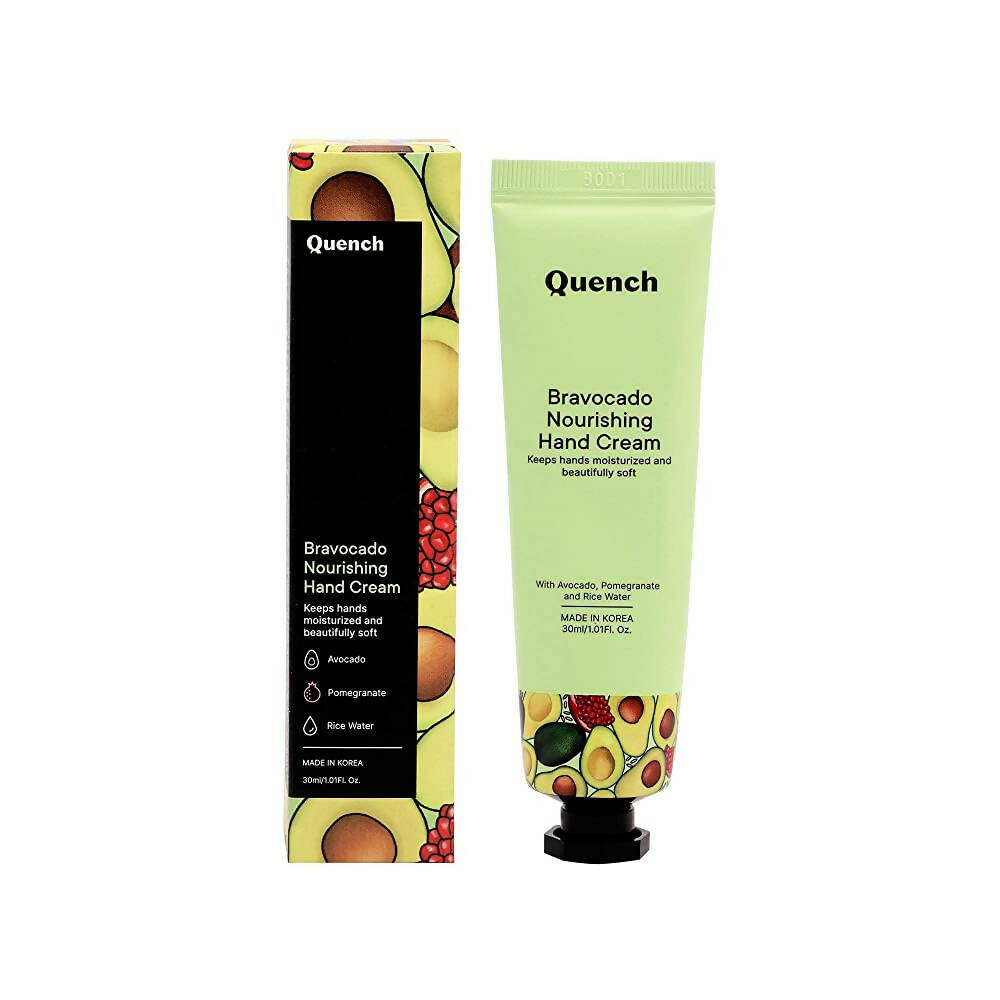 Quench Botanics Bravocado Nourishing Hand Cream With Avocado, Rice Water & Pomegranate, Korean Beauty - Mytrendzcart