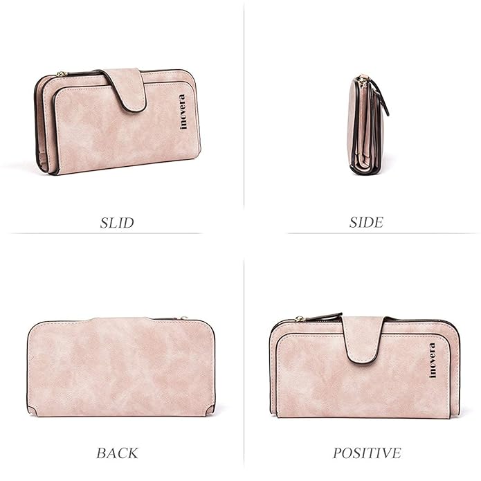 vegan leather wallet Tri - fold Fashion Card Coin Holder Long Wallet (KK24) INOVERA (LABEL) - Mytrendzcart