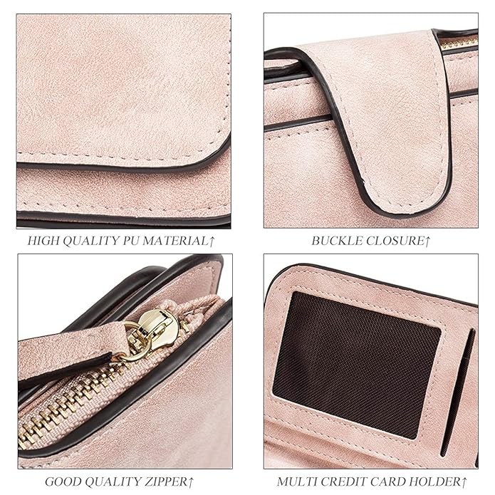 vegan leather wallet Tri - fold Fashion Card Coin Holder Long Wallet (KK24) INOVERA (LABEL) - Mytrendzcart
