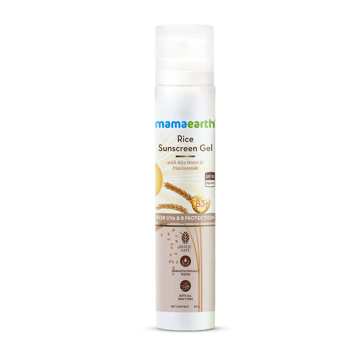 Mamaearth Rice Sunscreen Gel SPF 50 - Mytrendzcart