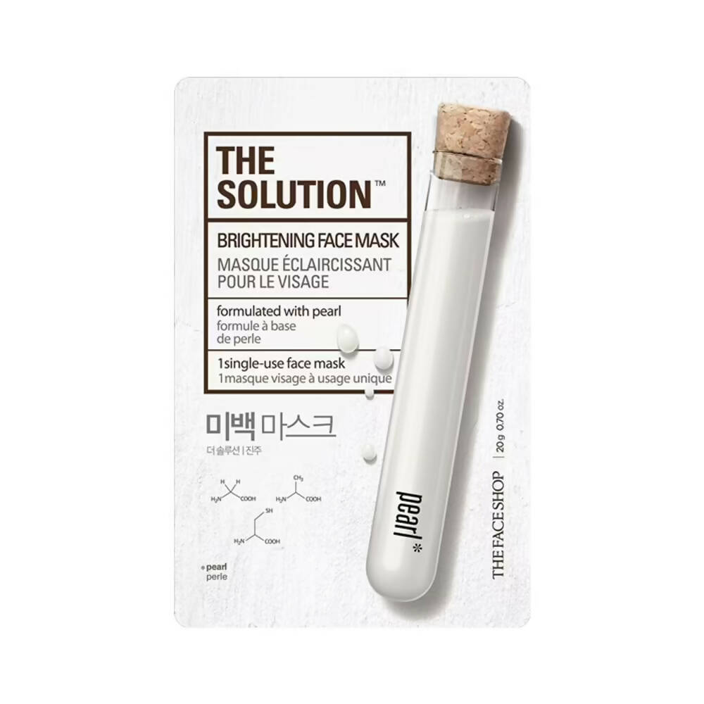 The Face Shop The Solution Brightening Pearl Face Mask - Korean Skincare - Mytrendzcart