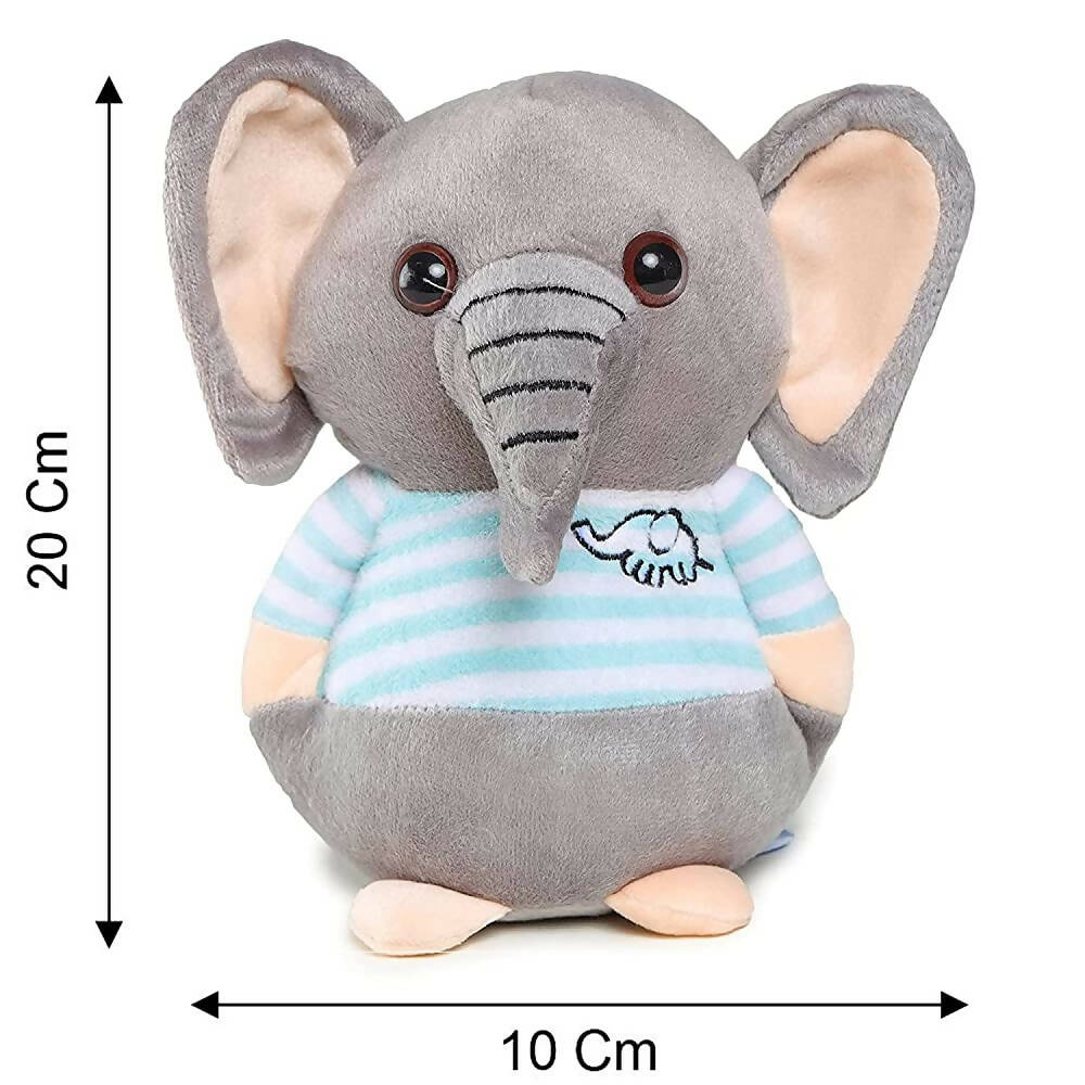 Webby Soft Animal Plush Elephant Toy 20cm-Blue Mytrendzcart