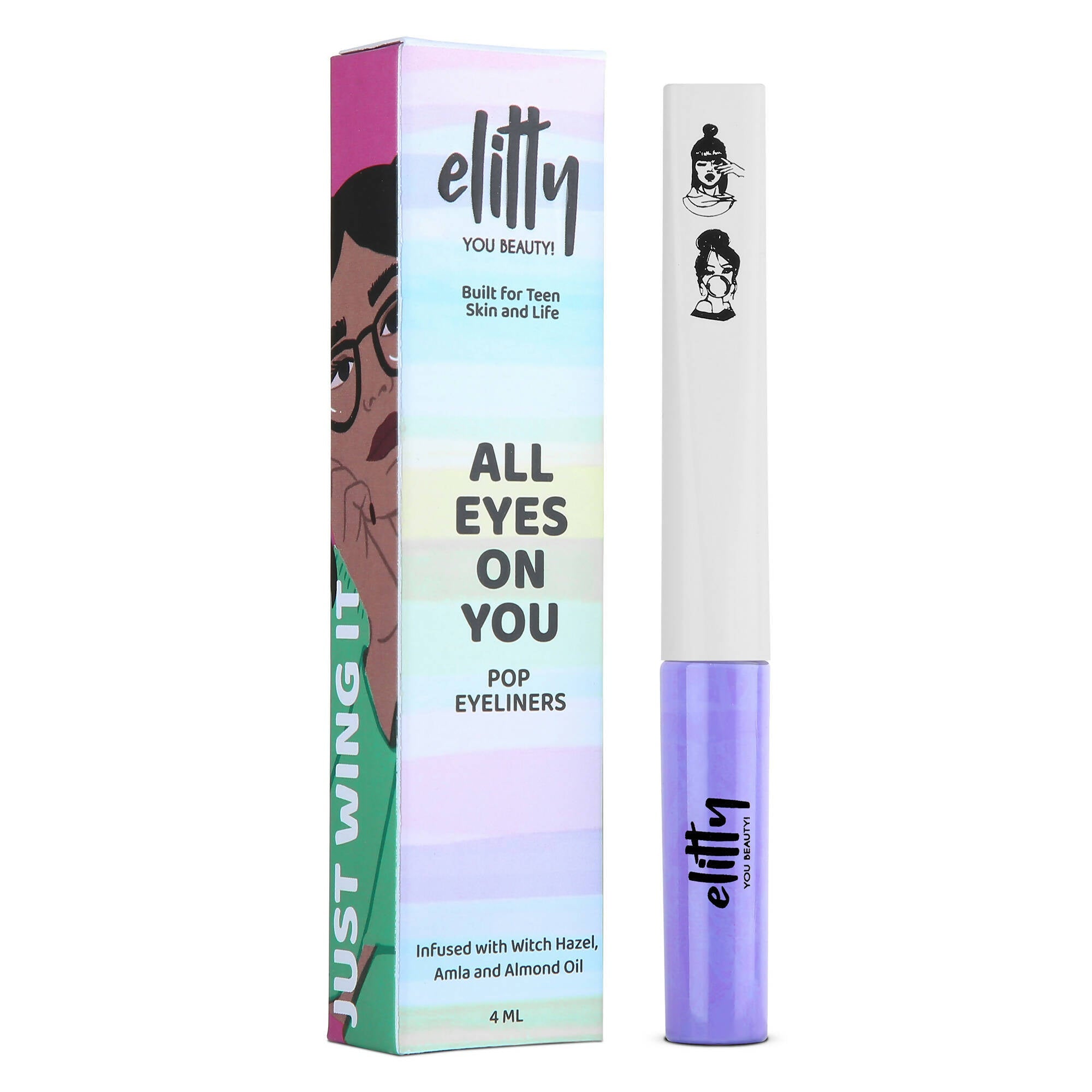 Elitty Lilac Purple Pop Color Matte Finish Liquid Eyeliner - Lilac Dreams-Purple - Mytrendzcart