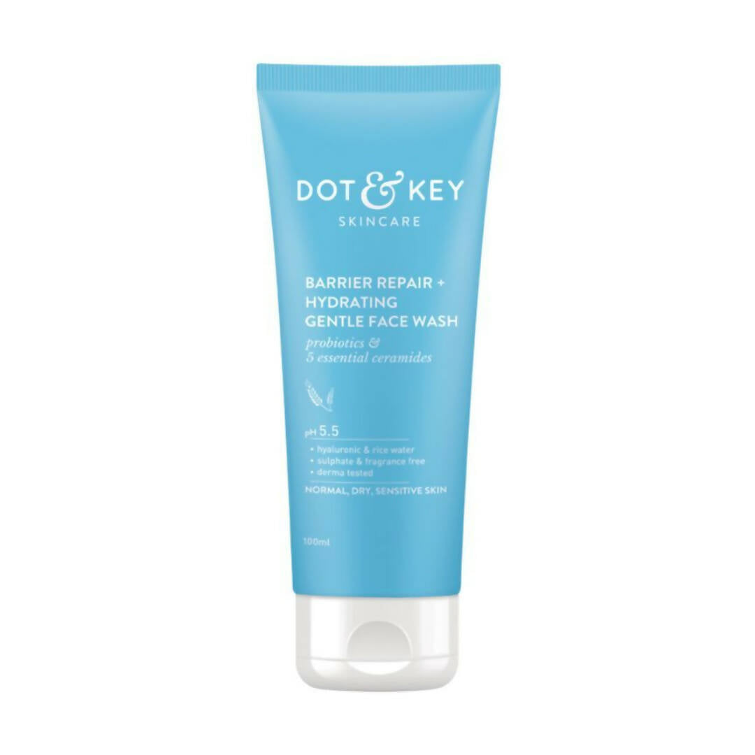 Dot & Key Barrier Repair Hydrating Gentle Face Wash For Dry, Normal & Sensitive Skin With Hyaluronic & Rice Water - Mytrendzcart