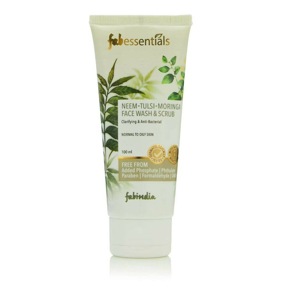 Fabessentials Neem Tulsi Moringa Face Wash & Scrub - Mytrendzcart