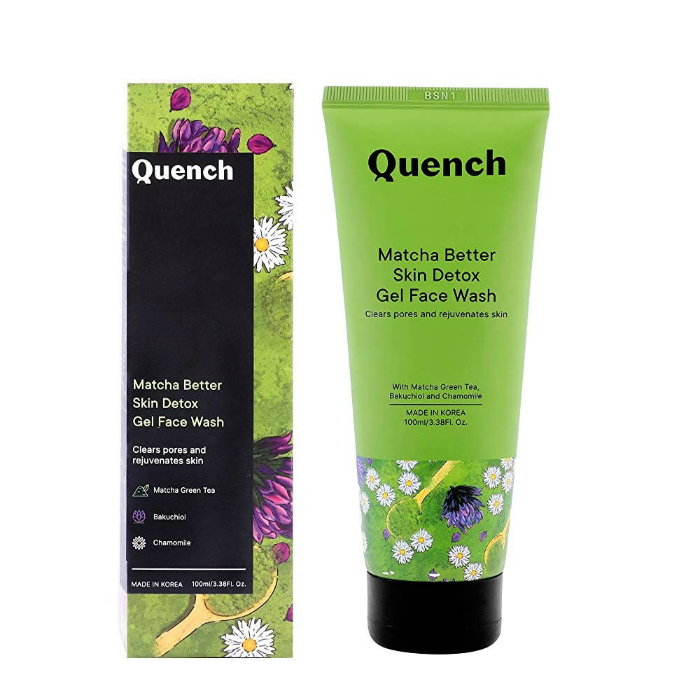 Quench Botanics Matcha Better Skin Detox Gel Face Wash - Korean Skincare - Mytrendzcart