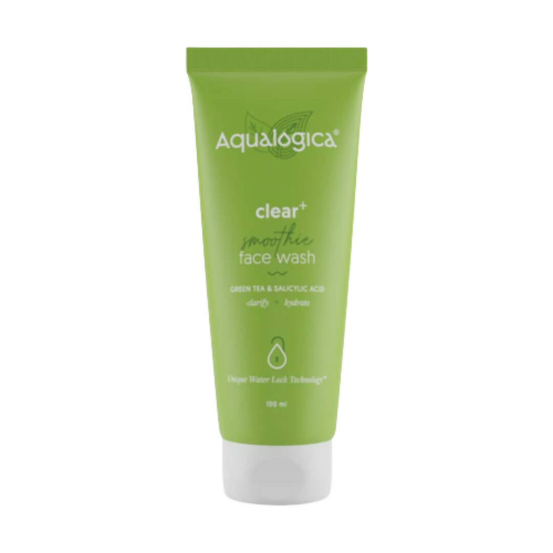 Aqualogica Clear+ Smoothie Face Wash with Green Tea & Hyaluronic Acid, Facial Cleanser for Men & Women - Mytrendzcart