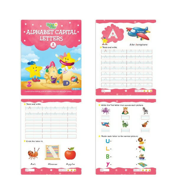 Rising Star Fun Learning Nursery Books Set of 6| Ages 4-5 Years| Alphabet, Cursive & Pattern Writing, Numbers, Colouring, Rhymes & Stories Book - Mytrendzcart