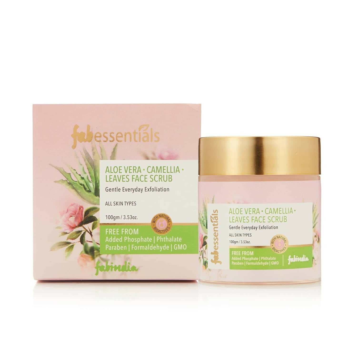 Fabessentials Aloe Vera Camellia Leaves Face Scrub - Mytrendzcart