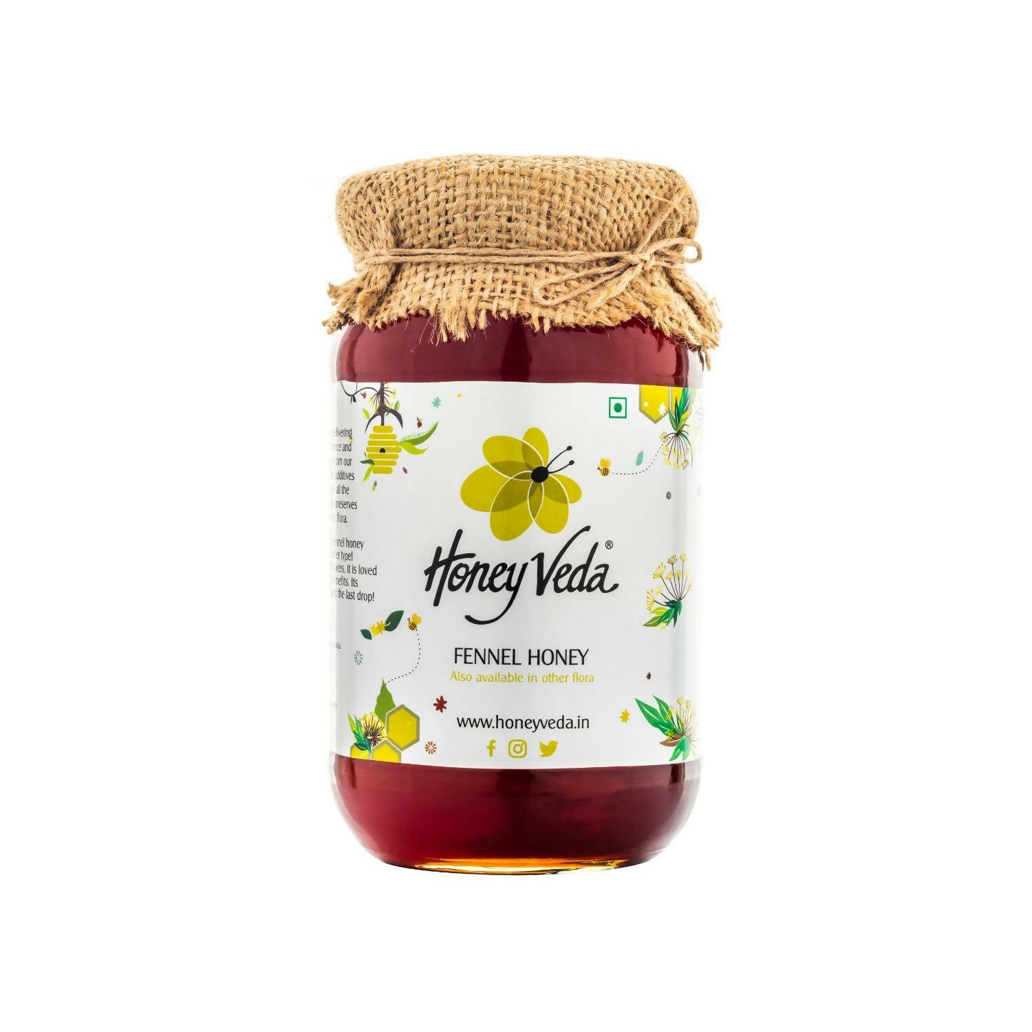 HoneyVeda Premium Raw Fennel Honey - Mytrendzcart